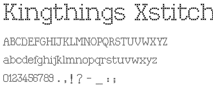 Kingthings Xstitch font
